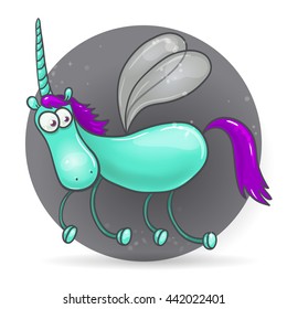 Cute cartoon unicorn