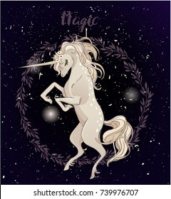 Cute cartoon unicorn