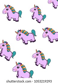 cute cartoon unicorn pattern