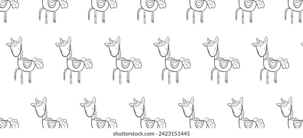 Cute Cartoon Einhorn, nahtloses Muster