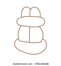Cute cartoon unisex frog balloon animal vector lineart illustration. Simple boho celebration party sticker clipart. Gender neutral fun kids naive hand drawn doodle. Scandi style birthday clip art. 