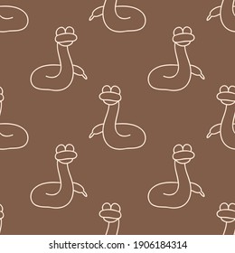 Cute cartoon unisex snake balloon animal background. Hand drawn simple boho celebration party home decor. Gender neutral fun kids naive birthday all over print. 