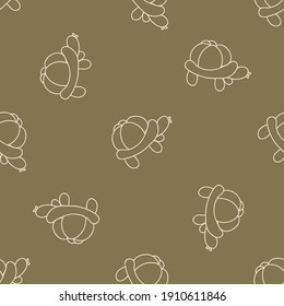 Cute cartoon unisex tortoise balloon animal background. Hand drawn simple boho celebration party home decor. Gender neutral fun kids naive birthday all over print. 