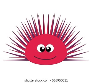 Cute cartoon urchin.