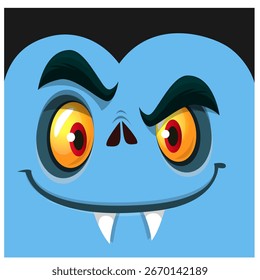 Nette Cartoon Vampir Gesicht Avatar Charakter Design. Vektorgrafik für Halloween themed Party Dekoration