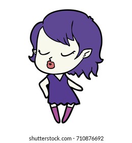 süßes Cartoon-Vampirmädchen
