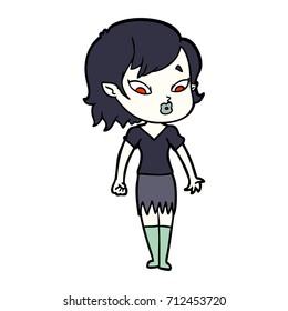 cute cartoon vampire girl
