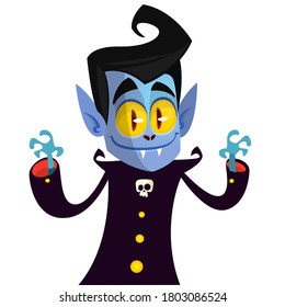 Cute Cartoon Vampire lächeln. Vektorgrafik