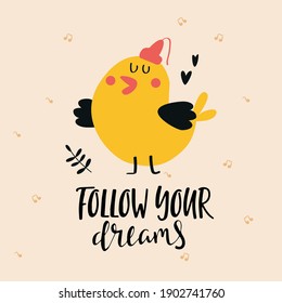 cute cartoon vector birds illustrtations prtint t shirt 