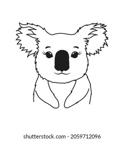 Cute cartoon vector character koala. Vector illustration