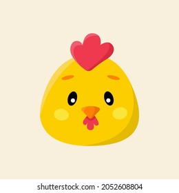 Cute cartoon vector chicken isolated clipart. Farm animal illustration design