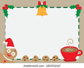 Cute cartoon of vector doodle hand draw of Merry Christmas and Happy Holiday.