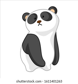 Cute Cartoon Vector Fat Panda Stock Vector (Royalty Free) 1611401263 ...