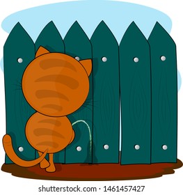 cute cartoon vector illustration. cat hooligan cartoon vector illustration. cat bully. cartoon vector illustration.
