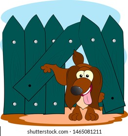 cute cartoon vector illustration. dog bully. cartoon comic vector illustration.