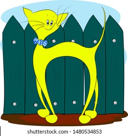 cute cartoon vector illustration. cute a good cat. cartoon vector illustration. beautiful funny kitten cartoon illustration.