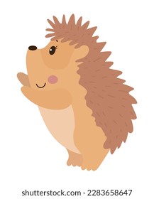 Cute cartoon Vector illustration of hedgehog.