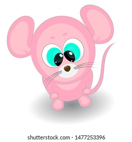 cute cartoon vector illustration. cute little mouse. cartoon vector illustration. little cute rat cartoon vector illustration.