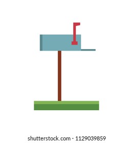 Cute cartoon vector illustration of a mailbox
