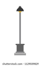 Cute cartoon vector illustration of a streetlight