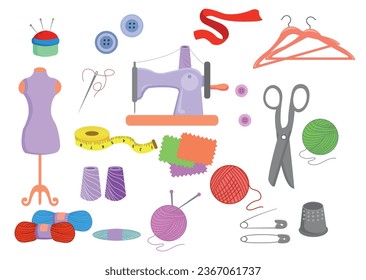 Cute cartoon vector illustration of a tailor