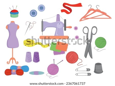 Cute cartoon vector illustration of a tailor