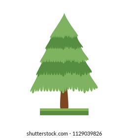 Cute cartoon vector illustration of a tree