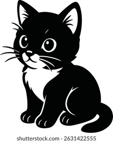 
Cute cartoon vector illustration of two adorable cats, one black and one orange, sitting and smiling. Perfect for kids' designs, stickers, t-shirts, and pet-related graphics.
