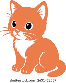 
Cute cartoon vector illustration of two adorable cats, one black and one orange, sitting and smiling. Perfect for kids' designs, stickers, t-shirts, and pet-related graphics.
