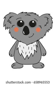 Cute cartoon vector koala bear
