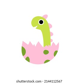 Cute cartoon vector nursery dinosaur prehistoric animal silhouette. Funny wild monsters for clipart child decoration. Nursery cheerful posters.