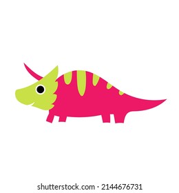 Cute cartoon vector nursery dinosaur prehistoric animal silhouette. Funny wild monsters for clipart child decoration. Nursery cheerful posters.