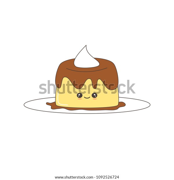 Immagine vettoriale stock 1092526724 a tema Cute Cartoon Vector Pudding