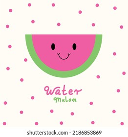 tira cómica linda sandía con puntos, vector
