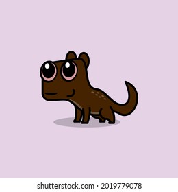 cute cartoon weasel animal vector illustration for children's book or mascot logo