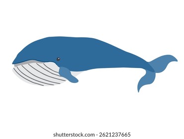 Bonitinha Baleia Animada. Ártico, animal marinho polar. Ícone de imagem de criação. Ilustração de vetor.