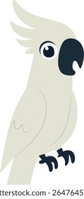Bonito Desenho Animado Branco Cockatoo Bird