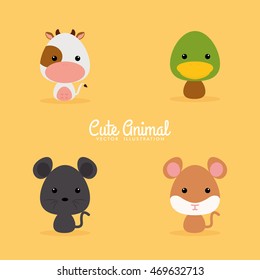 Cute Cartoon Wild animals