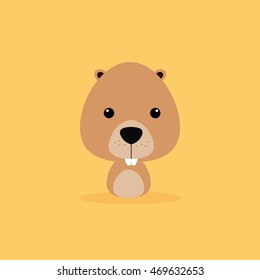 Cute Cartoon Wild beaver