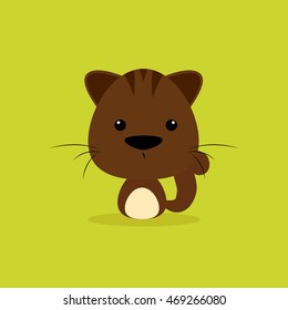 Cute Cartoon Wild cat