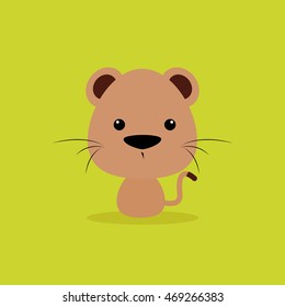 Cute Cartoon Wild cat