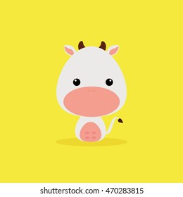Cute Cartoon Wild cow
