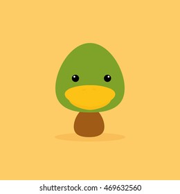 Cute Cartoon Wild duck