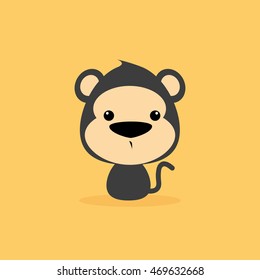 Cute Cartoon Wild monkey