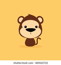 Cute Cartoon Wild monkey