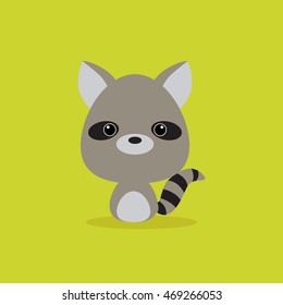 Cute Cartoon Raccoon Stock Vector (Royalty Free) 469839416