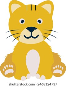 Cute Cartoon Wildlife Diversity Character. Isolated on White Background. Vector Illustration