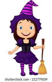 Cute cartoon witch