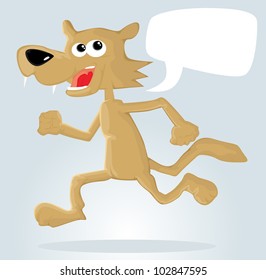 Cute cartoon wolf