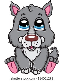 cute cartoon wolf